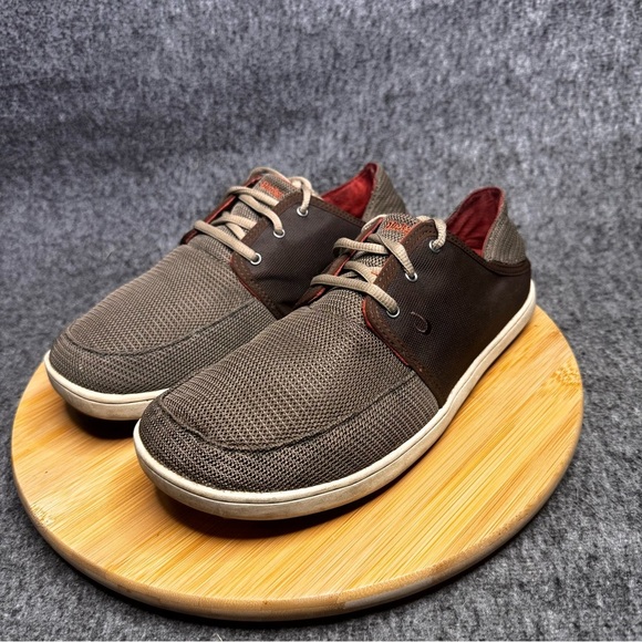 Olukai Nohea Lace Mesh Brown Boat Shoes Stretch Size 9 - Picture 6 of 8